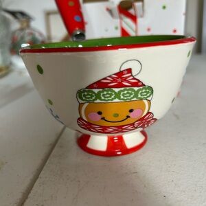 Festive Holiday Bowl with Cute Design